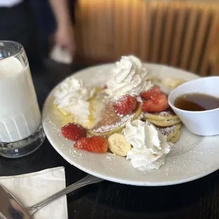 Pancakes with fruit. Just great!!