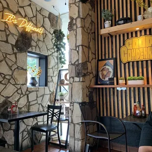 Cute little place with some outdoor seating