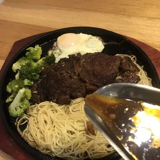 Sizzling Angus Ribeye Steak