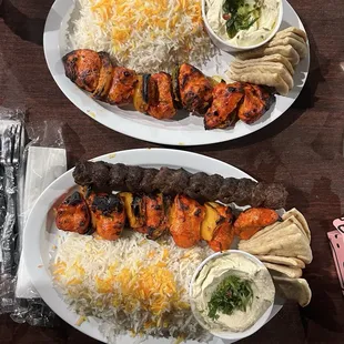 House mix and Chicken Kabob Plate