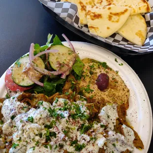 Gyro &amp; Beef Rice Plate - $18 after tips