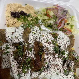 Beef &amp; Lamb Gyros Rice Plate