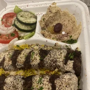 Beef Kebab Rice Plate