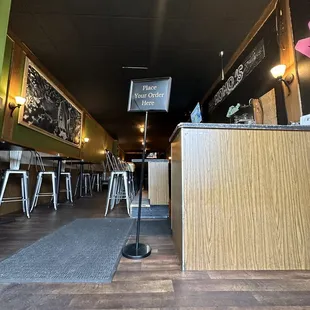 the interior of the restaurant