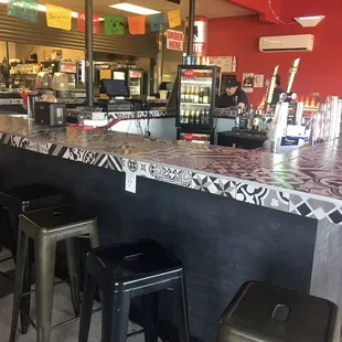 It's pretty inside, but there's nice seating outside too!