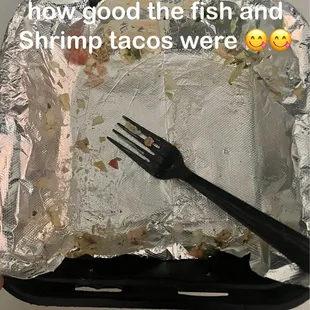 Mahi-mahi taco and shrimp taco