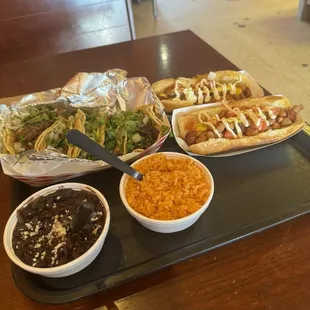 Tacos, Hotdogs, Rice &amp; Beans