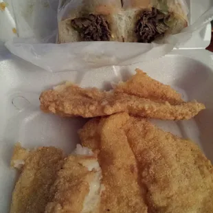Catfish, cheesesteak and fries for $12.99