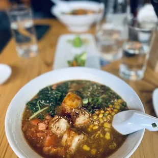 Spicy vegan ramen