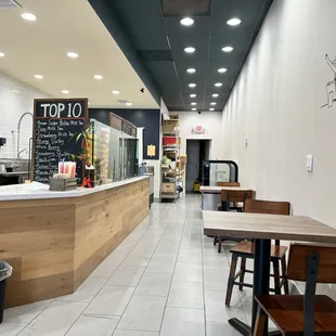 the inside of the restaurant