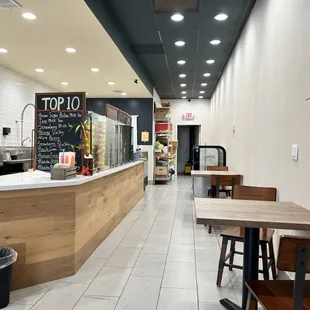 the inside of the restaurant