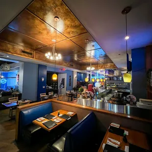 interior, sushi and sashimi