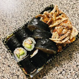 california roll &amp; spider roll