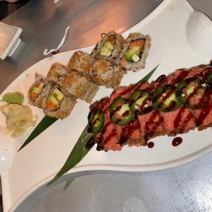 Crispy Rice Roll Salmon Crunch Roll