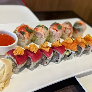 December 14, 2022; Fresh spring roll ($18) &amp; Nakamura roll ($19).