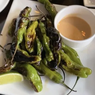 Charred Shishito Peppers
