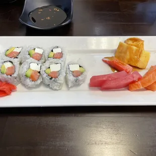 8 piece &quot;sashimi&quot; and 1 classic roll