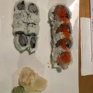 Yellowtail roll, three amigos