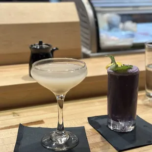 Lychee cocktail &amp; Ube cocktail