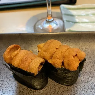 Hokkaido uni. So sweet with lots of depth. So good!! Thank you Scott!!