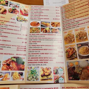 sushi and sashimi, menu