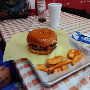 Bacon double cheeseburger