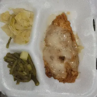 My second meal "free" in the container.  Look how small the portions are.