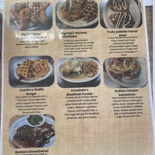 Updated menu as of 4.14.2023 (chef's specials)