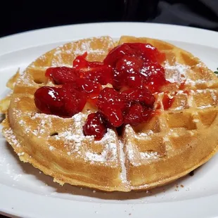 Belgian Waffle with strawberries