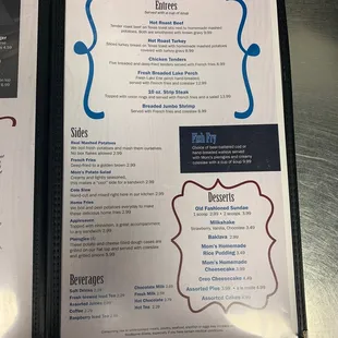 the menu