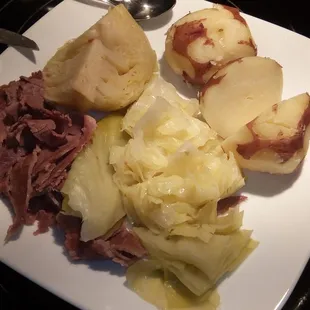 Corned beef dinner, take home, 3/17/20