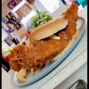 seafood, fish and chips, fish, food