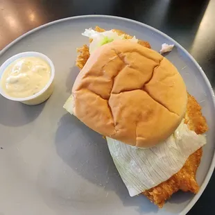 Fish was breaded and tasty
