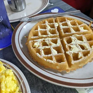 waffles and eggs