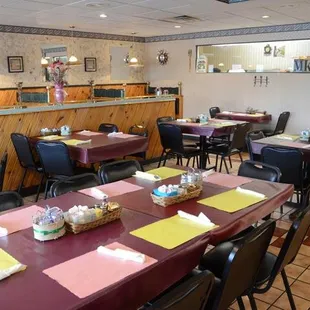 the dining area of a restaurant