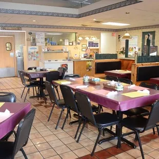 the dining area of a restaurant