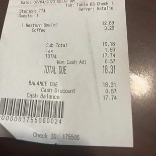 My server, all friendly and knowledgeable