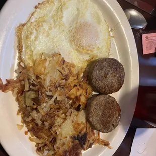 2 Eggs &amp; Sausage Hashbrowns