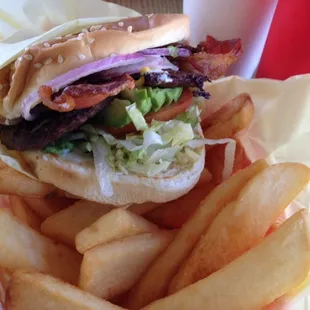 Avocado Bacon Cheeseburger