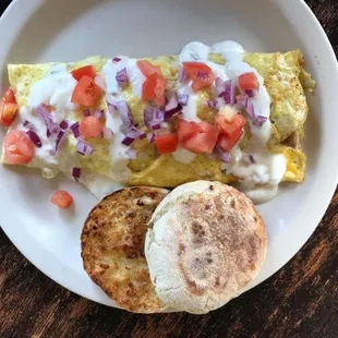Gyro Omelette w/ English Muffin