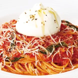 Spaghetti al a burrata