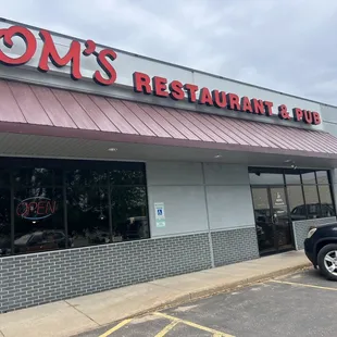 the front of the restaurant