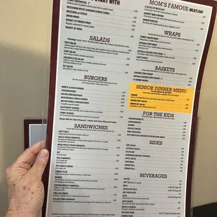 the menu