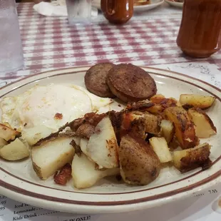 Mom&apos;s special with sausage (biscuits and gravy not pictured here)