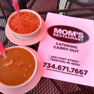 Split Pea n Ham Soup with Chicken Gumbo Delicious WOW