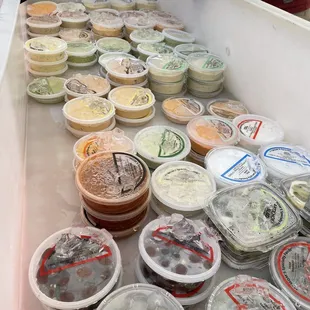 a variety of ice creams