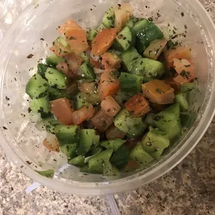 Cucumber tomato salad