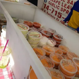 Fresh dips and plenty of samples