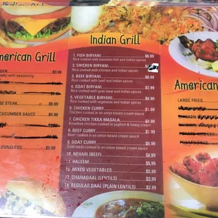 Menu as of 6/28/2017