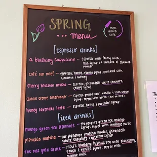 Spring drink menu 2021  @fooddeclassified